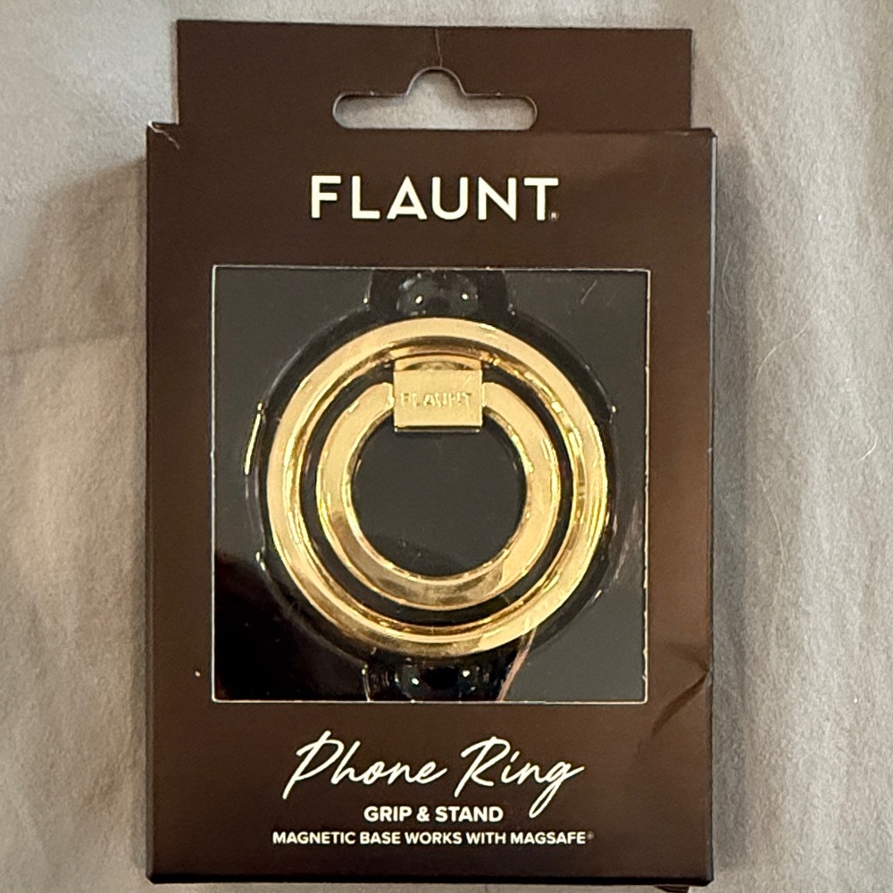 Flaunt Gold Phone Ring Grip & Stand